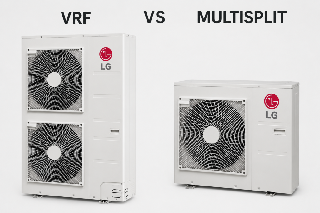 Comparativo prático entre sistemas Multi Split ou VRF para climatização